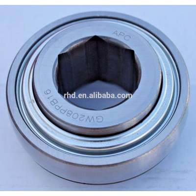 GW208PPB16 GW208PP Agricultural farm HEX Bore insert bearing